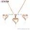 bridal jewellery hot new products for 2016 heart shape jewelry sets rose gold plated custom jewelry set