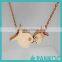 Stainless steel couple necklace titanium steel rose gold pendant necklace Beas pendant