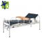 cold rolled steel nursing bed, thick steel pipe material care bed, Iron head nursing bed with wooden dinning table HLC-SY-03