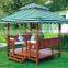 Outdoor lounge chair with canopy