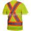 Yellow Hi Vis Short Sleeve Reflective Safety Shirt