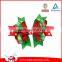 factory premade new fancy christmas hair bows wholesale/Grosgrain ribbon hair bows for Girls