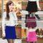 Stylish Lady Women's European Style High Waist Fluffy Short Mini Ruffle A-line Solid Skirts