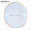 2016 durable porcelain golden rim wavy ceramic flat plate