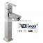 Square shape stainless steel basin tall faucet
