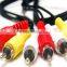 3RCA to 3RCA cable with nickel plated 3m