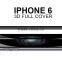 Hot Products !! Black/White 0.33mm 9H HD Clear Color Full Cover Tempered Glass Screen Protector for IPhone 6