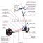 2016 sports hot selling electric folding mobility scooter
