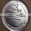 oval dome embossed metal aluminum sign