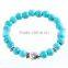 Korea fashion turquoise alloy fish silver bracelets 2016 bead