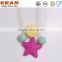 Hot sale babies toys in teething necklace and triangle shape pendant