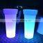 Tall Plastic round LED Planter Port/LED Flower Pot Lighting For Outdoor Wedding Decoration