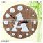 home decorating round printed painted mdf wood clock