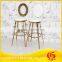 Metal frame Golden hot sale round back bar chair