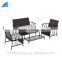 Outdoor rattan wicker square table and chair