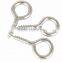 Silver Color Zinc Plated Metal Cup Hooks Eye Shape Screw Hooks Self-tapping Screws Hooks Ring