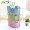 emc creative plastic storage basket, stackable storage basket