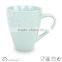 embossed light green color for 2016 high quality stoneware mugs