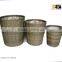 Round PE/Plastic rattan with liner deco basket