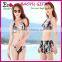 Hot Selling Daisy printing bikini three-piece suit ,wholesale Fashion Designer Sandy beach Bikini