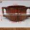 fashion design wood soup bowl with two handles for chirdren