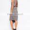 Wholesale sleeveless wrap drape pencil dress for women