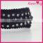 fashionable black tape rhinestone decorative trim for garment WTPE-055