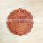 Custom circle leather label with eyelet for garments