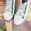 Students Flat - bottomed canvas running shoes women white board shoes