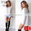 Autumn Criss cross top Backless knitted sweater women 2017 spring Oversized knitwear Loose jumpers white pullover