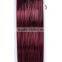 Copper Beading Wire Thread Cord Round Wine Red 0.4mm Dia. , 2 Rolls