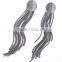 Alloy contracted tassels circular temperament gold earrings