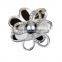 Matte gold/silver pearl Crystal Rhinestone Flower brooch wedding dress pin brooches for women