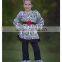 wholesale snowman embroidery kids top and pant sets