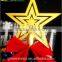 Christmas decoration tree top star Plastic gold christmas decorations