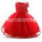 Lastest 1 year old girls birthday dress bow tie design tulle girls party dresses