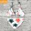 Polyester Custom Sublimation Swimwear Coconut Palm Tank Bikini Set