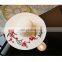 Summer Embroidery Plum Blossom Sunshade Hat Sunscreen Large Eaves Straw Hat