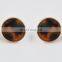 Hot selling monogram tortoise disc earring