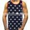 2017 High Quality Summer Men American Flag Loose Tank Top Shirt