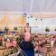 colorful nylon organza chair sash wedding hotel decoration organza chair sash chair cover