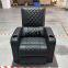 Black leather power recliner single chair,home theater seating with cupholder