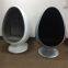 contemporary living room furniture aviator fiberglass egg chair with cushion