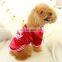 cat Dog Clothes Embroidered silk red cotton jacket letter baseball Pet puppy apparel