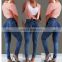 2021 Solid Skinny Jeans Woman Casual Pencil High Waist Jeans Tassel Drawstring Slim Jean Femme Stretch Demin Ladies Jeans