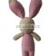 Fashion Milk Cotton Yarn Crochet New OEM Baby Crochet Amigurumi Teether Animal Toys 100% Handmade Knitted Bunny Rabbit Toy