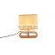 New American led creative personality bedroom bedside solid wood table lamp Nordic wood art study table lamp