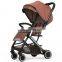 Portable Light weight Baby Stroller Export To Poland With PU leather handrail