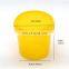 food grade 1 liter clear plastic bucket with lid and handle