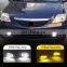 1Set Car LED Fog Light For Honda JAZZ FIT 2012-2014 For CIVIC 2009-2015 For ACCORD 2008-2013 Fog lamp DRL Daytime Running Light